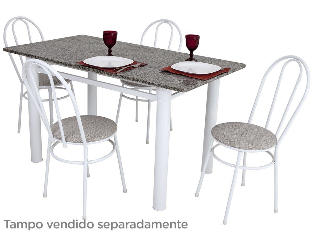 Base Para Mesa 4 Cadeiras Francesa Metalmix