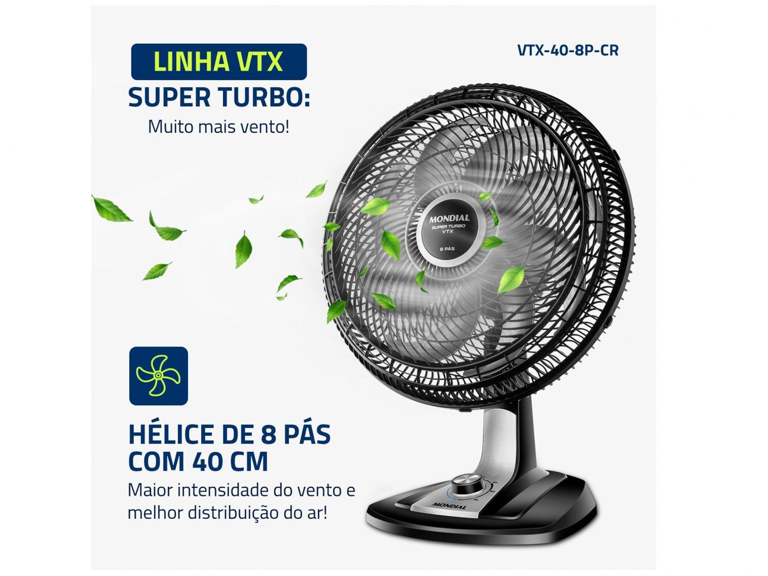 Ventilador De Mesa Mondial Vtx P Turbo Cm Velocidades V