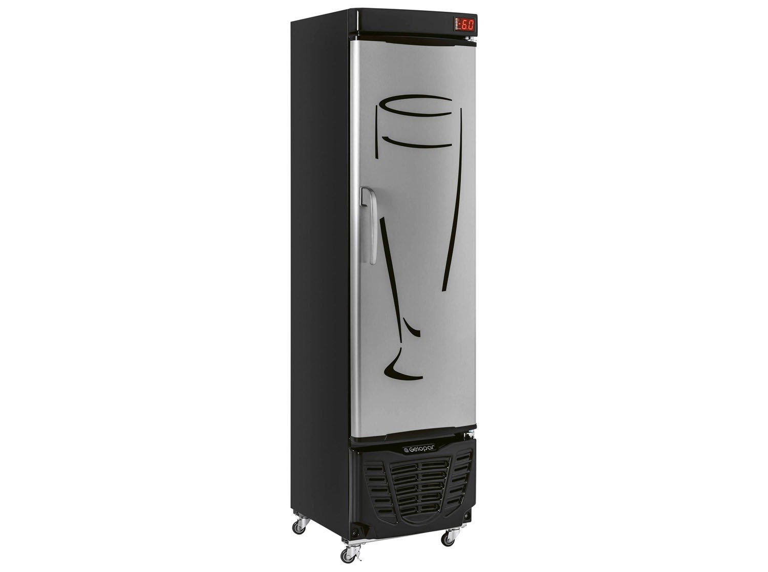 Cervejeira Expositor Vertical 1 Porta 230L Frost Free Inox Gelopar GRBA