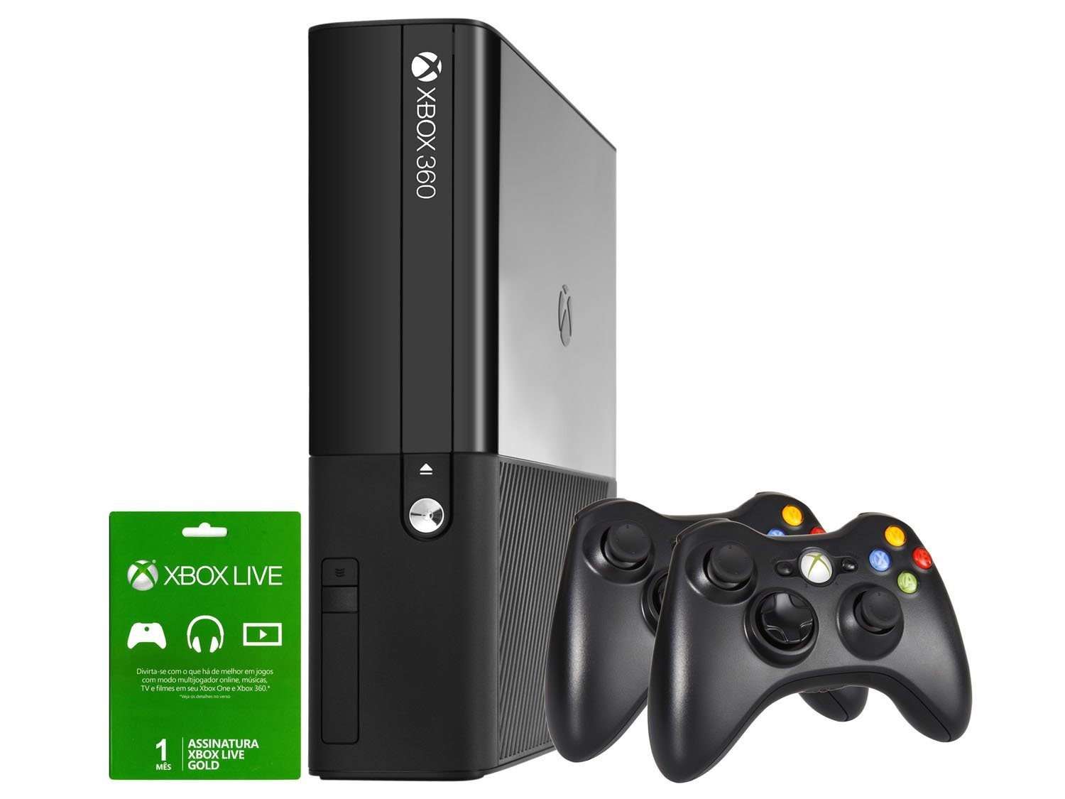 Console Xbox 360 4GB 2 Controle Wireless Microsoft Xbox 360 Consoles