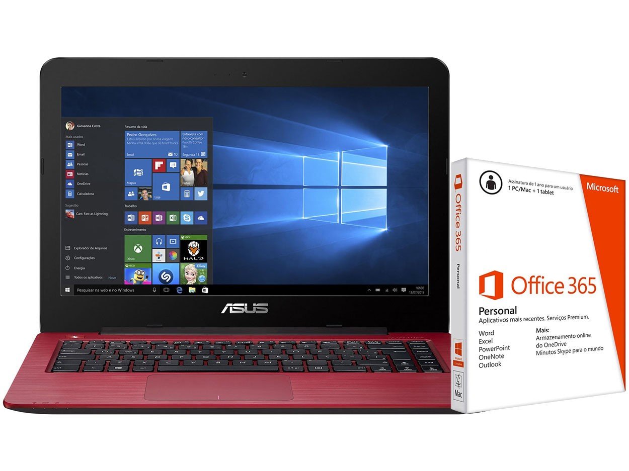 notebook asus z450 intel i3 4gb 1tb windows 10 lcd 14 pacote office 365 personal notebook asus z450 intel i3 4gb 1tb windows 10 lcd 14 pacote office 365 personal
