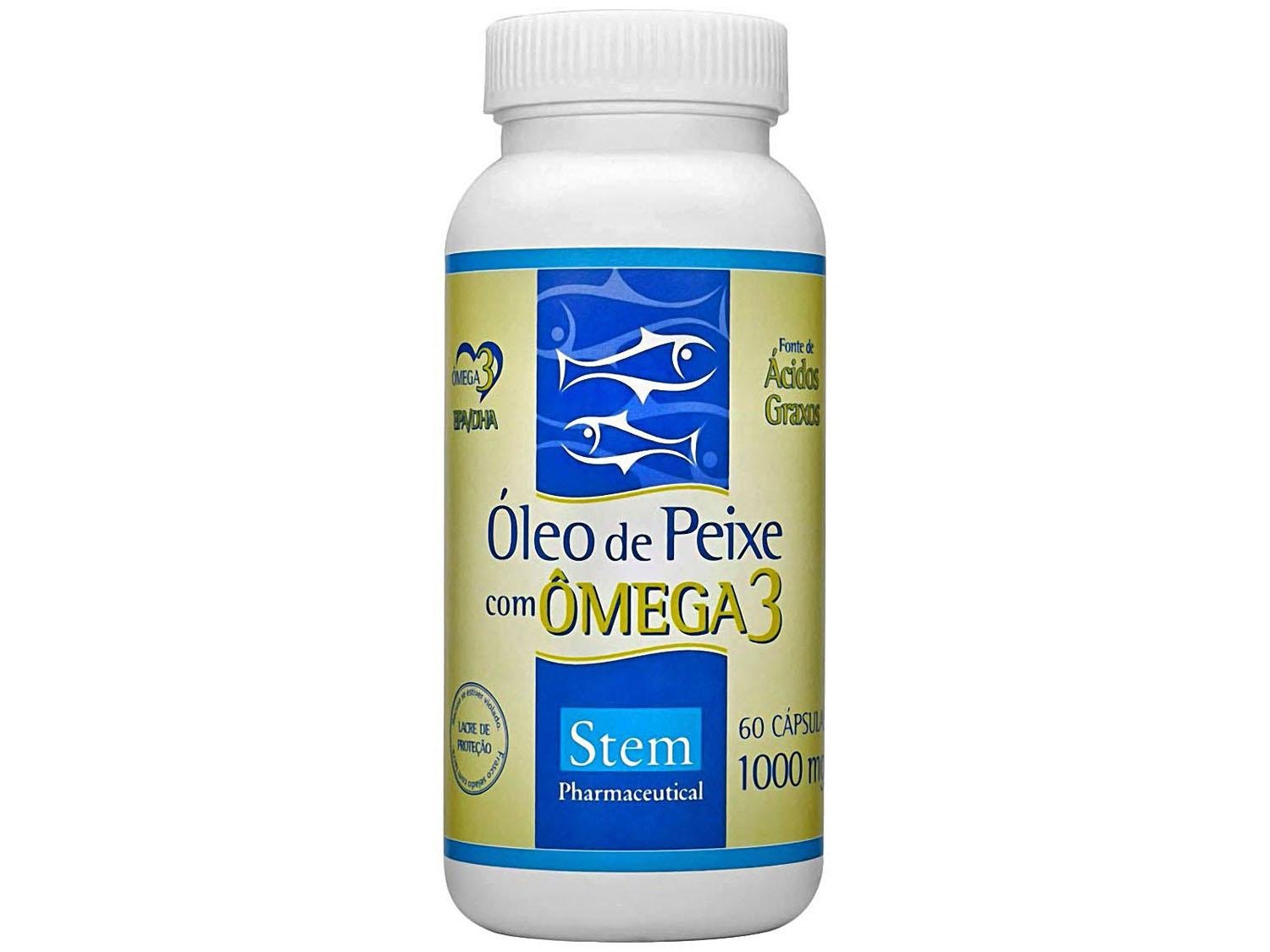 Óleo de Peixe Ômega 3 60 Cápsulas Stem Pharmaceutical - Ômega 3 e Óleo