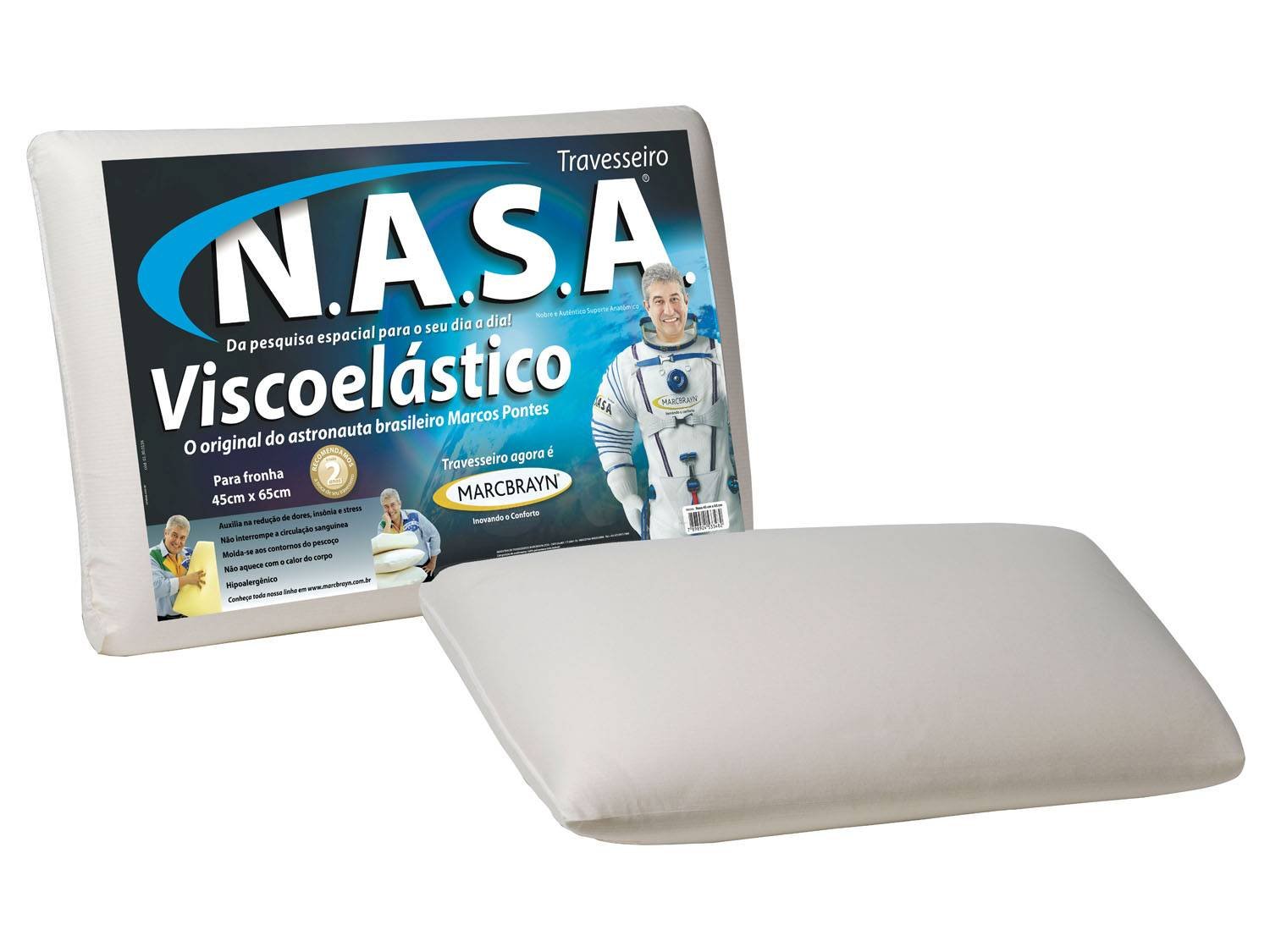 Travesseiro Viscoelástico Marcbrayn NASA Travesseiro