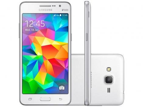 Smartphone Samsung Galaxy Gran Prime Duos - 3G Android 4.4 Câm. 8MP Tela 5" Desbl. Claro