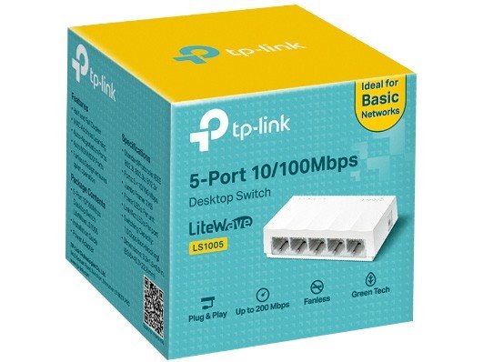 Switch 5 Portas TP Link LS1005 - 10/100 Mbps - Bivolt