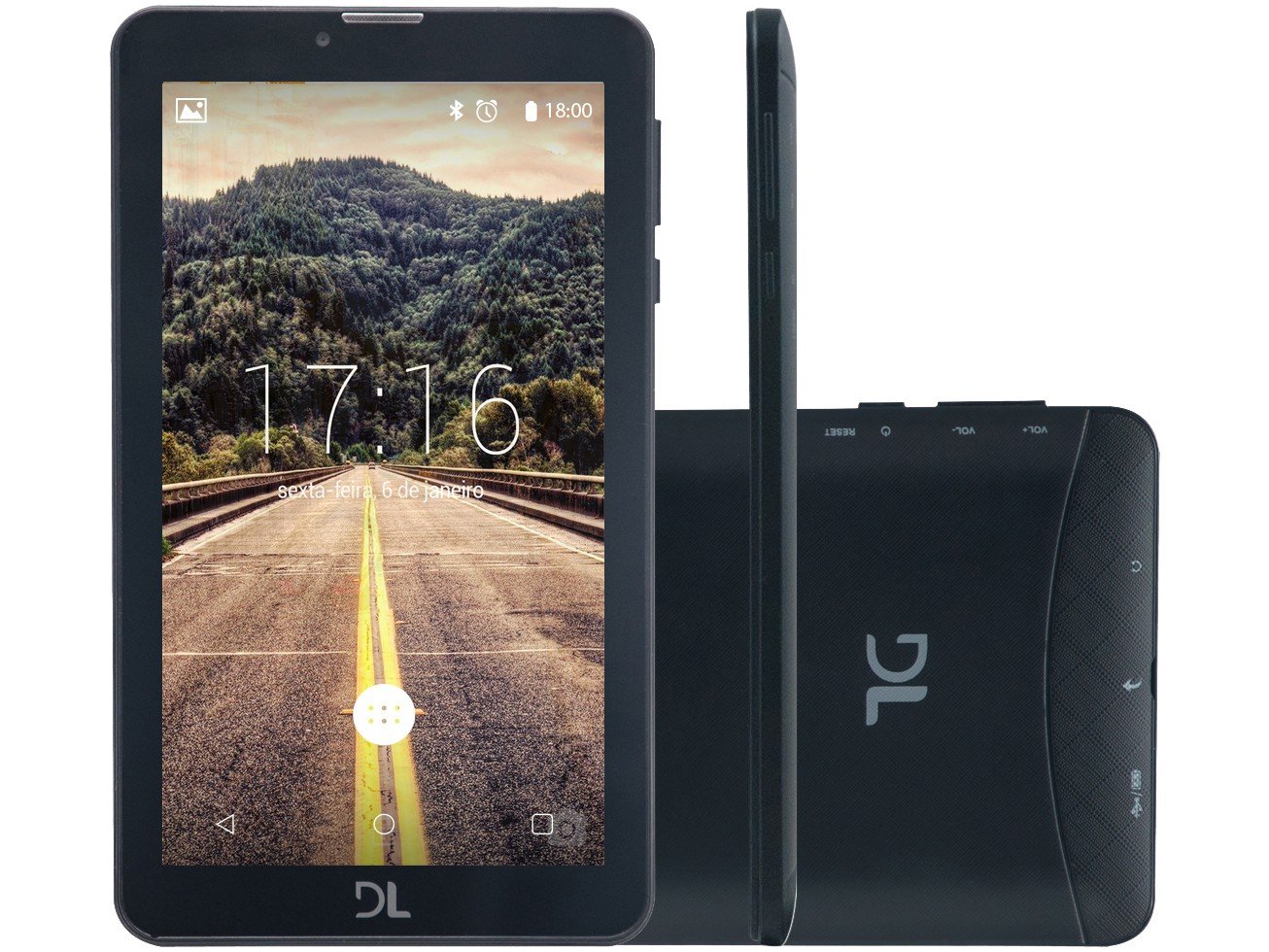 Tablet DL Mobi Tab 8GB 7" 3G Wi-Fi - Android 7 Nougat Proc. Quad Core Câmera Integrada - Bivolt