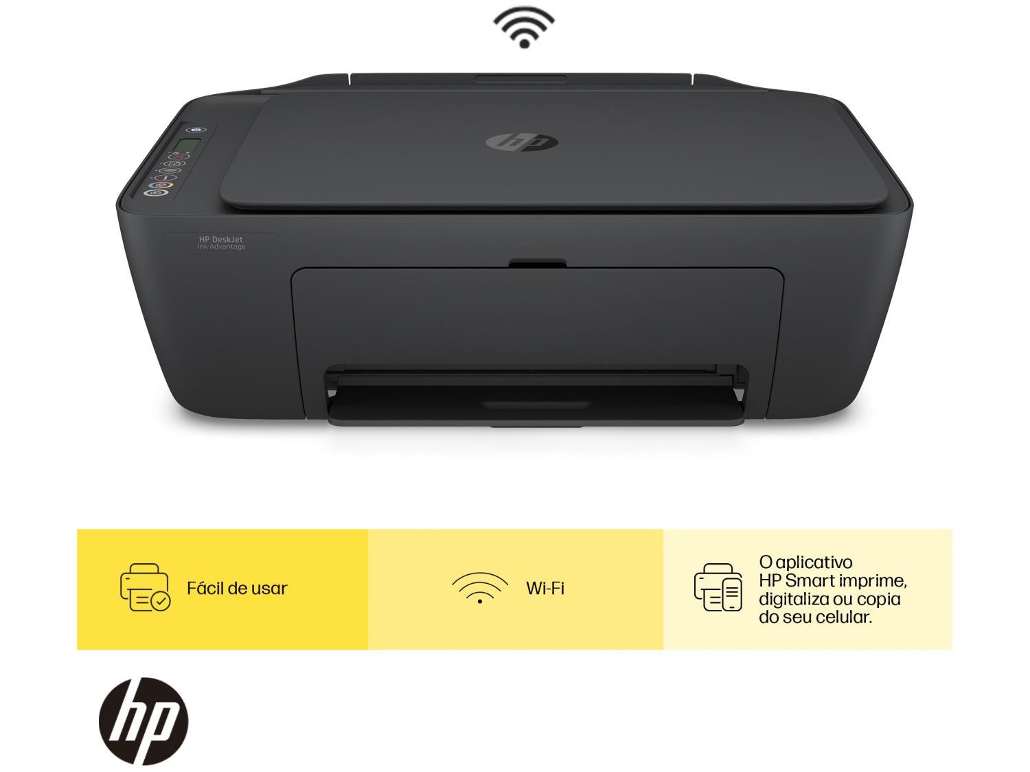 Impressora Multifuncional HP Deskjet Ink Advantage - 2774 Jato de Tinta Colorida Wi-Fi USB - Bivolt - 2