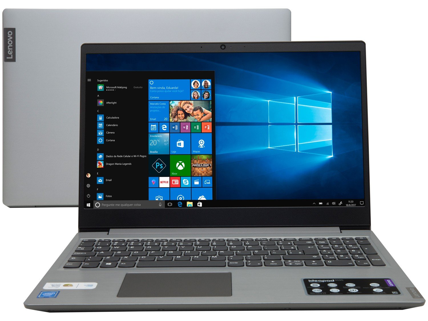 Notebook Lenovo Ideapad S145 81WT0006BR - Intel Celeron 4GB 128GB SSD LCD Windows 10 Home - Bivolt