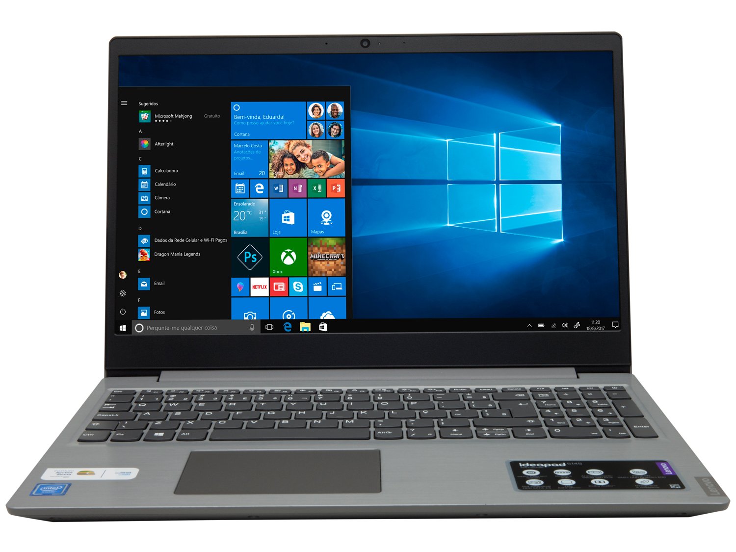 Notebook Lenovo Ideapad S145 81WT0006BR - Intel Celeron 4GB 128GB SSD LCD Windows 10 Home - Bivolt - 2