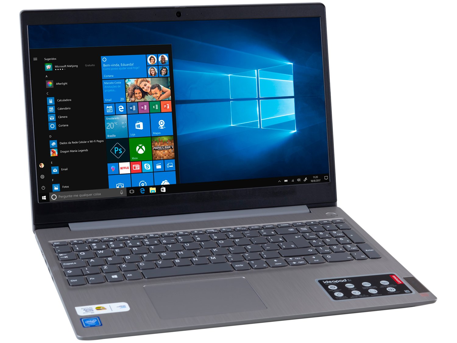 Notebook Lenovo IdeaPad3i 82BU0001BR Intel Celeron - 4GB 128GB SSD 15,6&quot; LCD Windows 10 - Bivolt - 4