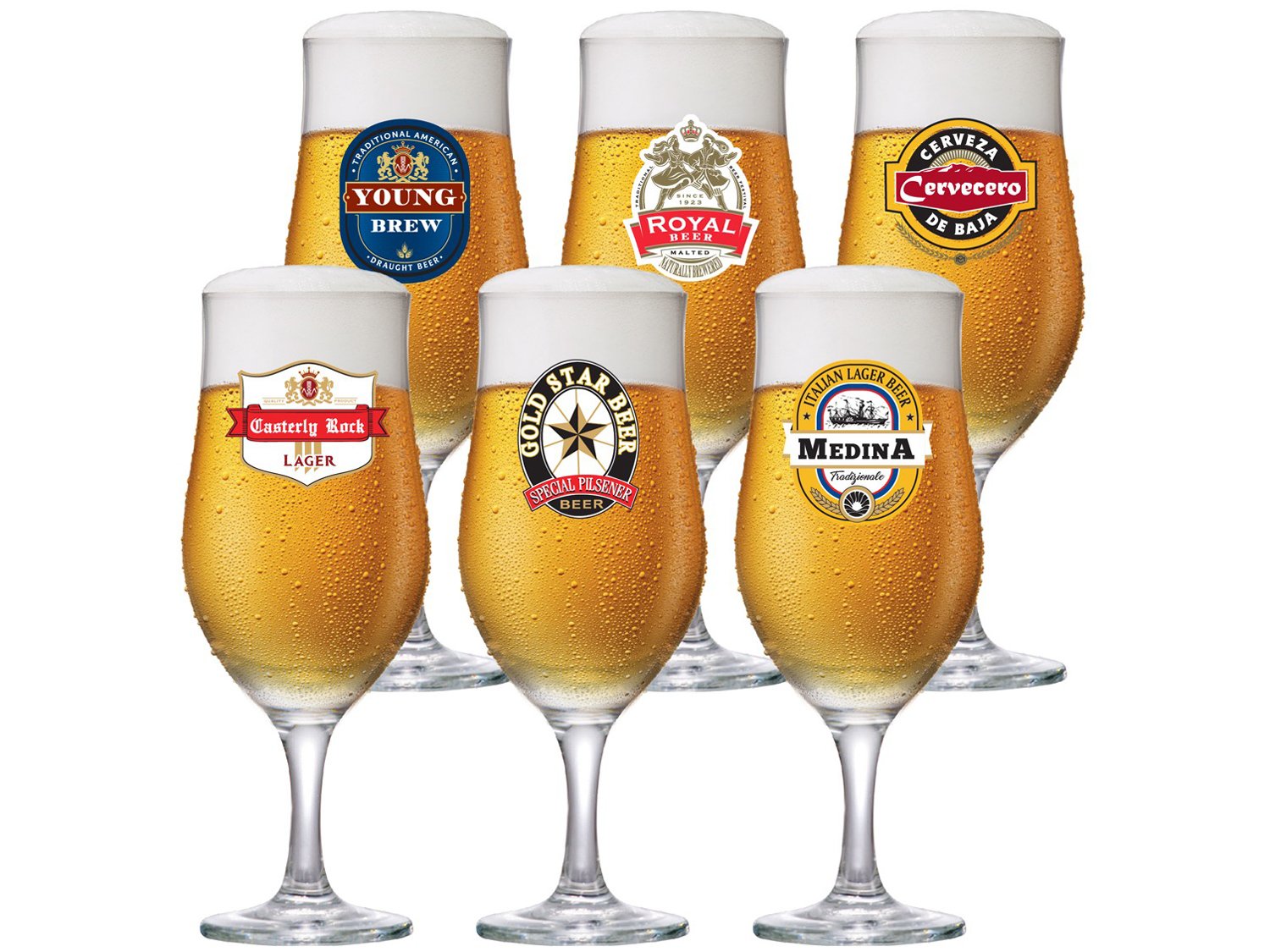 Jogo de Taças para Cerveja Vidro 330ml 6 Peças - Ruvolo Happy Hour Berlin - 2