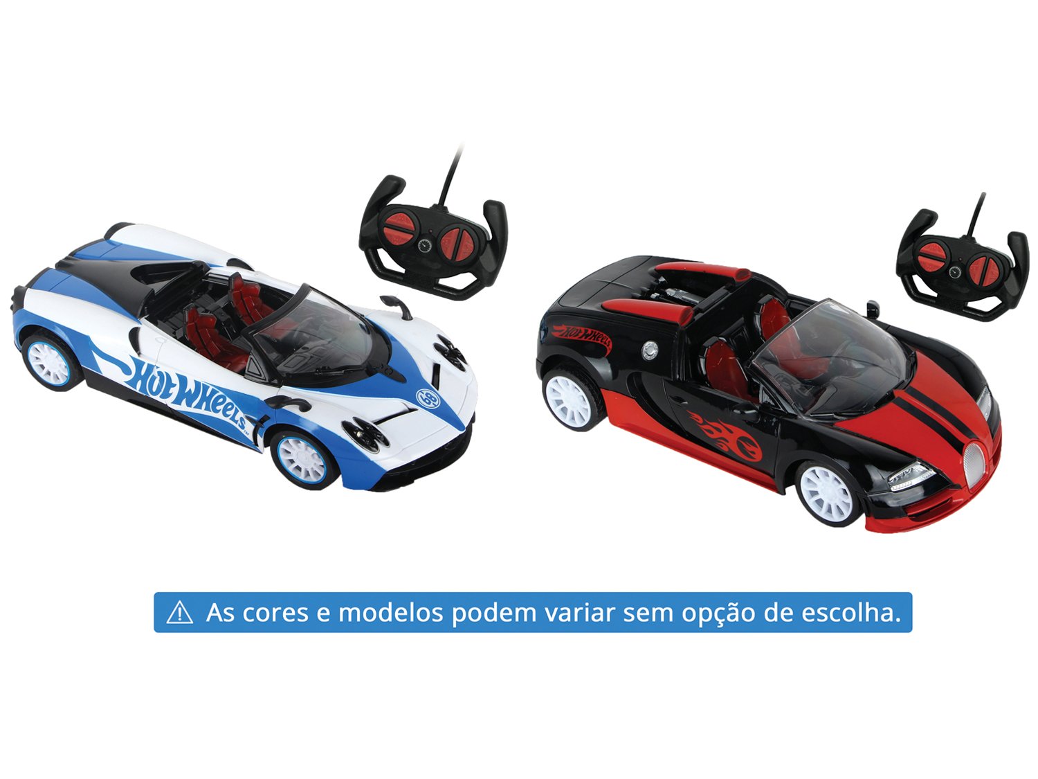 Carro Controle Remoto 3 Funções Hot Wheels Azul - Candide