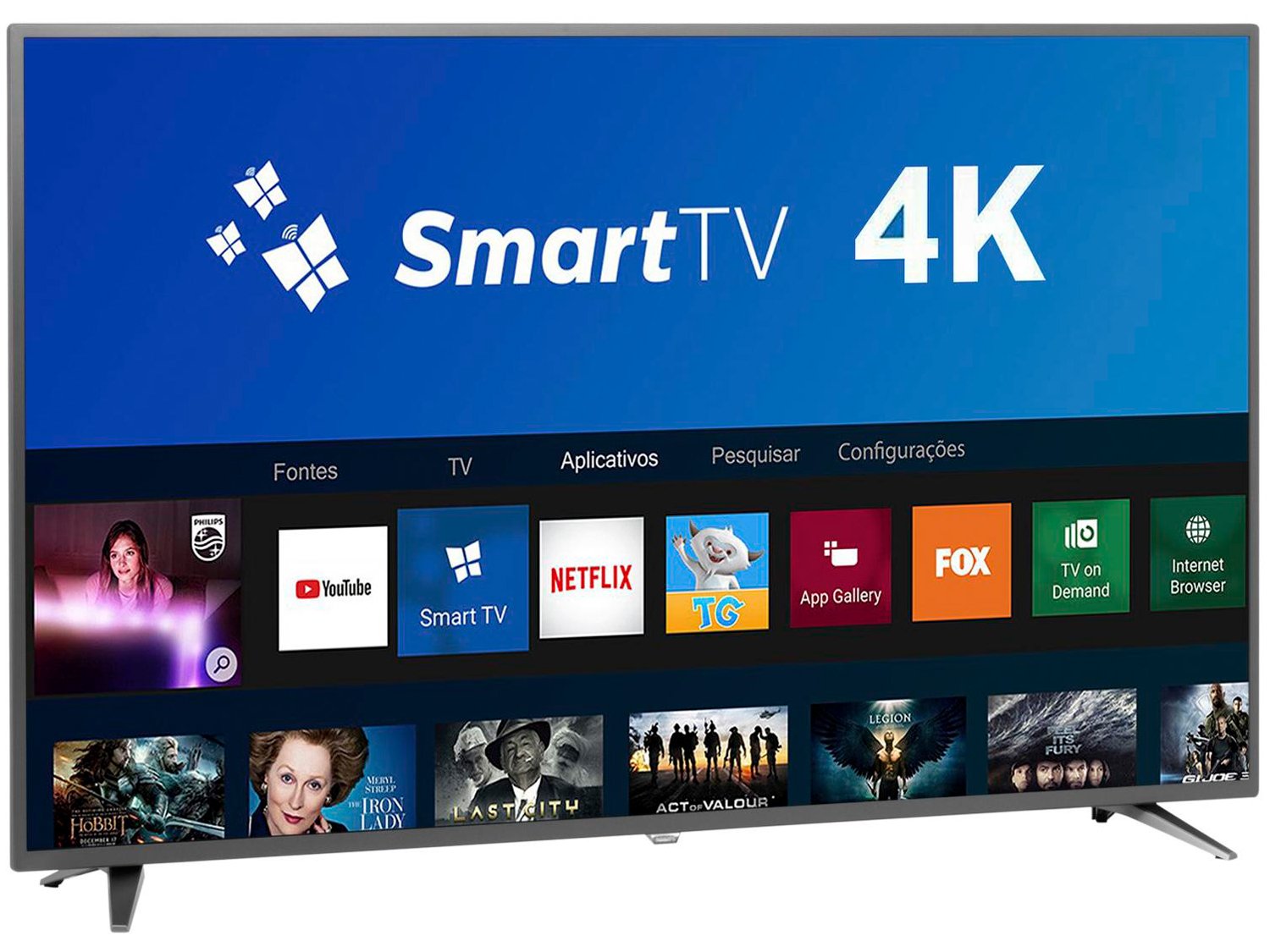 Smart TV 4K 58" Philips 58PUG6513/78 Wi-Fi - HDR 3 HDMI 2 USB - Bivolt - 4