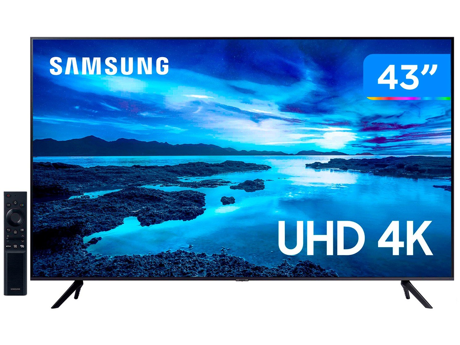 Smart TV 43° Crystal 4K Samsung 43AU7700 Wi-Fi - Bluetooth HDR Alexa Built in 3 HDMI 1 USB - Bivolt - 0