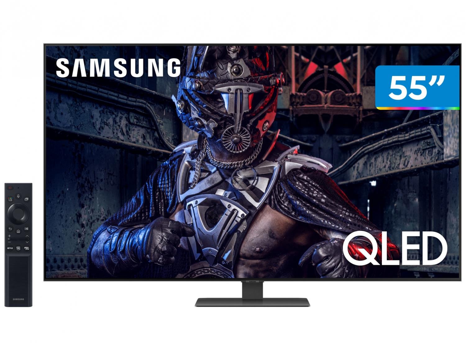 Smart TV 55° 4K QLED Samsung 55Q80A Wi-Fi - Som em Movimento Processador IA HDR - Bivolt