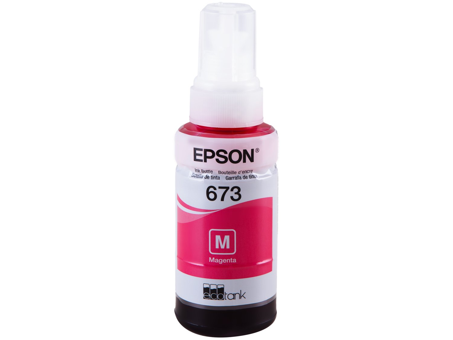 Garrafa de Tinta Epson EcoTank T673 para Impressoras L800, L805, L850 e L1800 - Magenta