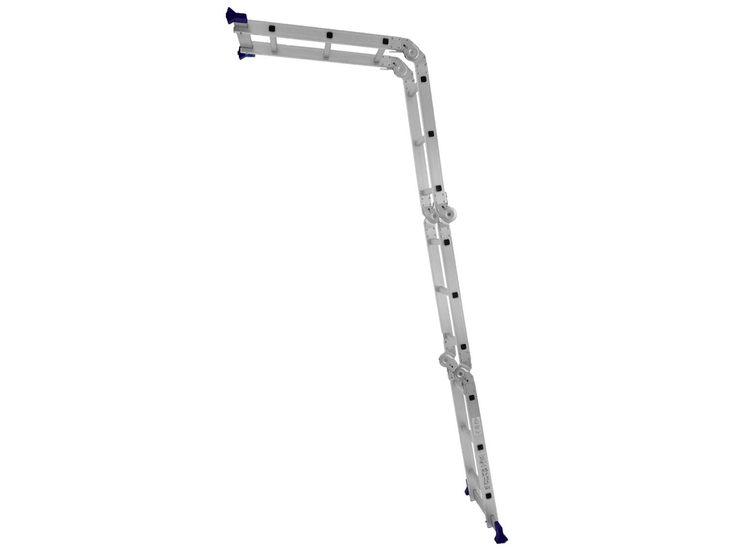 Escada Multifuncional Alumínio Mor 5131 4x3 12 Degraus Dobrável Suporta até 150kg Altura Máxima 3,36m - 3