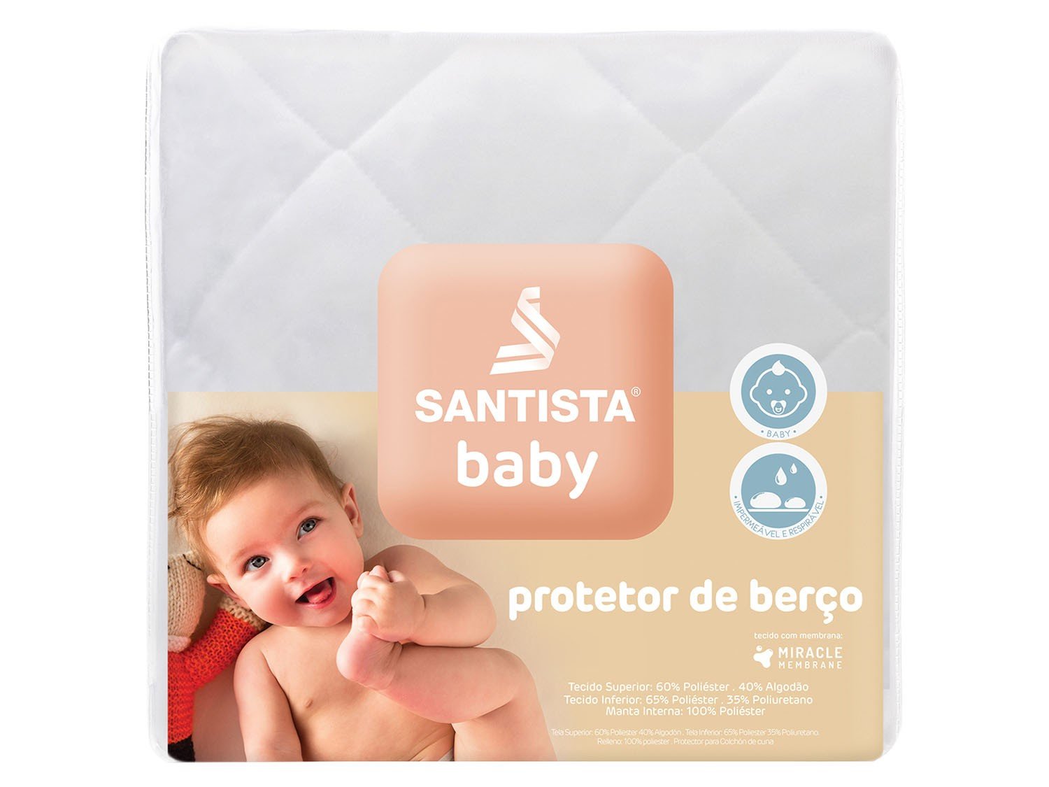Protetor para ColchÃ£o Infantil Baby - Santista