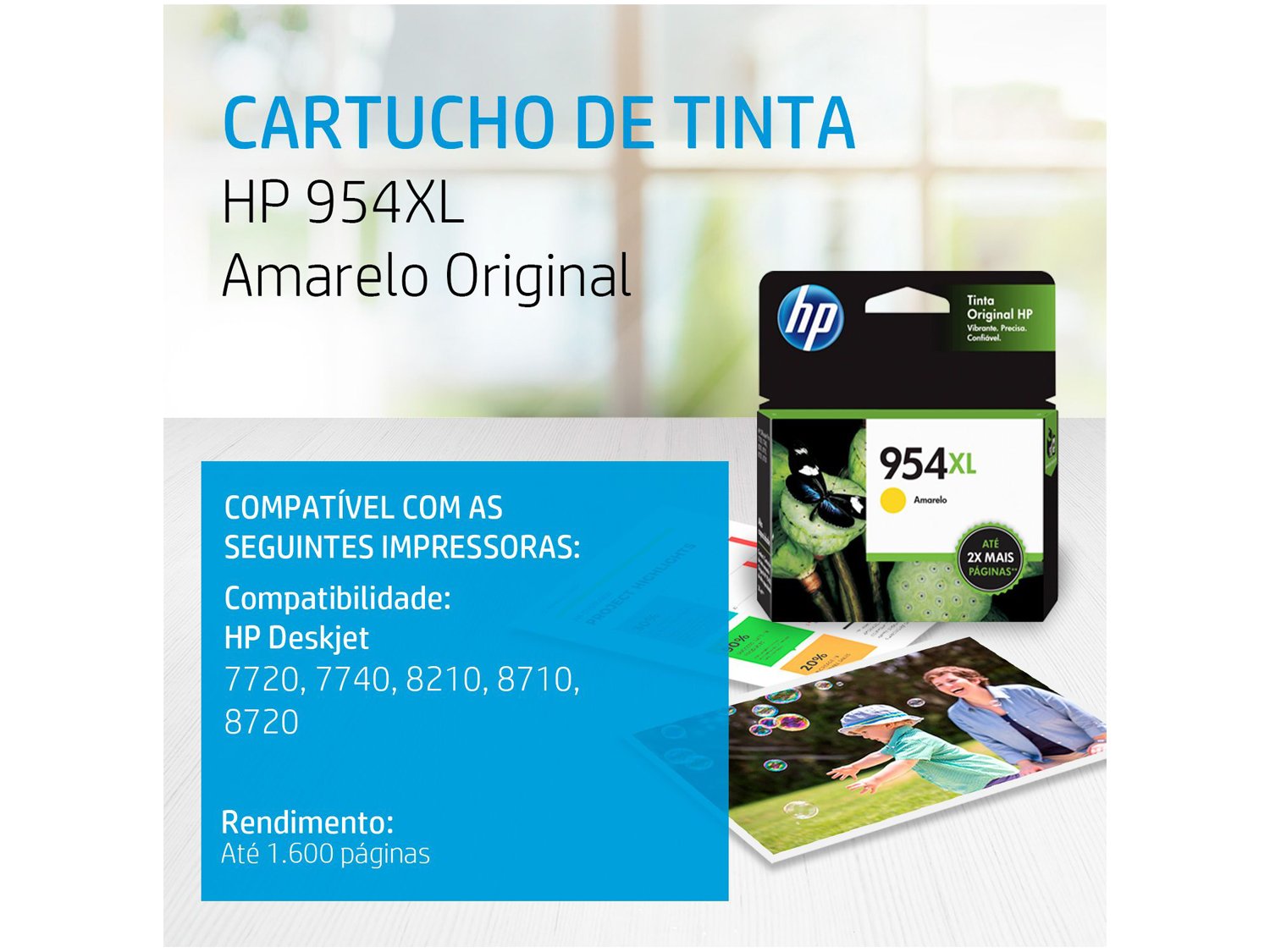 Cartucho de Tinta HP 954XL Amarelo - Original - 1