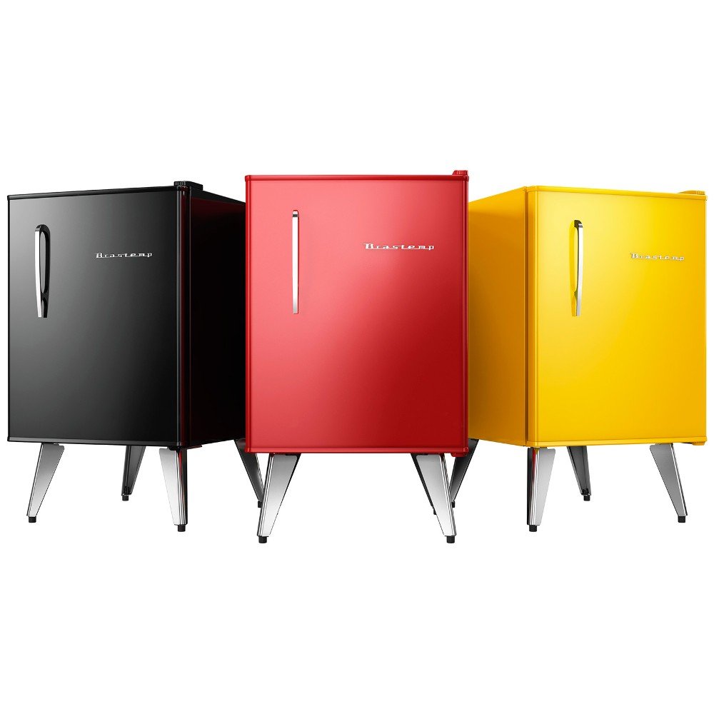 Mini Refrigerador Brastemp Retrô BRA08BY 76 Litros – Amarelo - 127 - 3