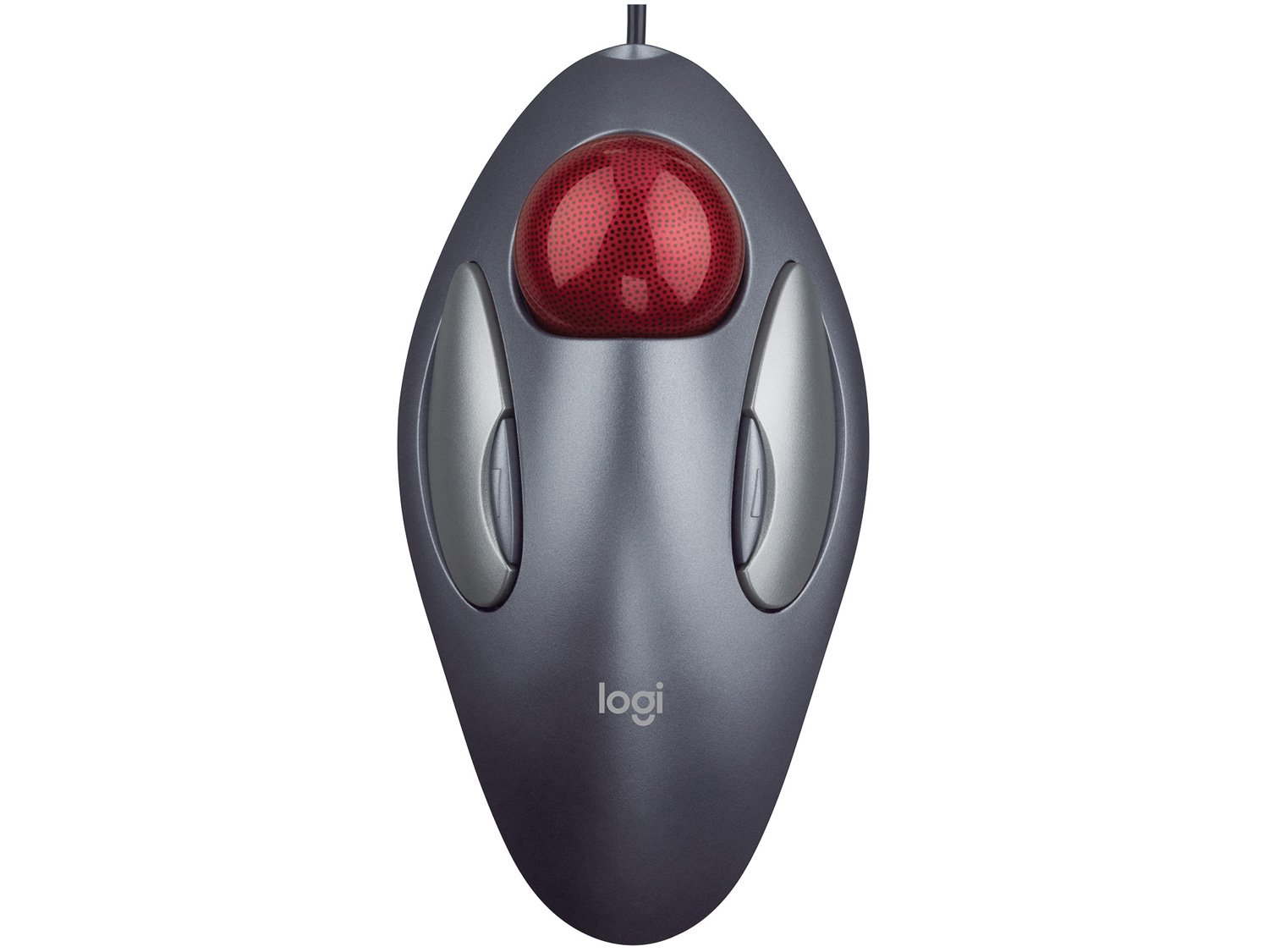 Mouse Logitech Óptico 4 Botões Trackman Marble - Cinza