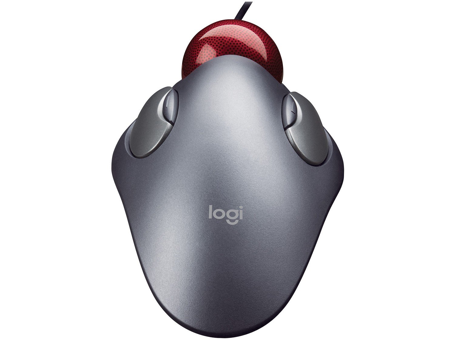 Mouse Logitech Óptico 4 Botões Trackman Marble - Cinza - 4