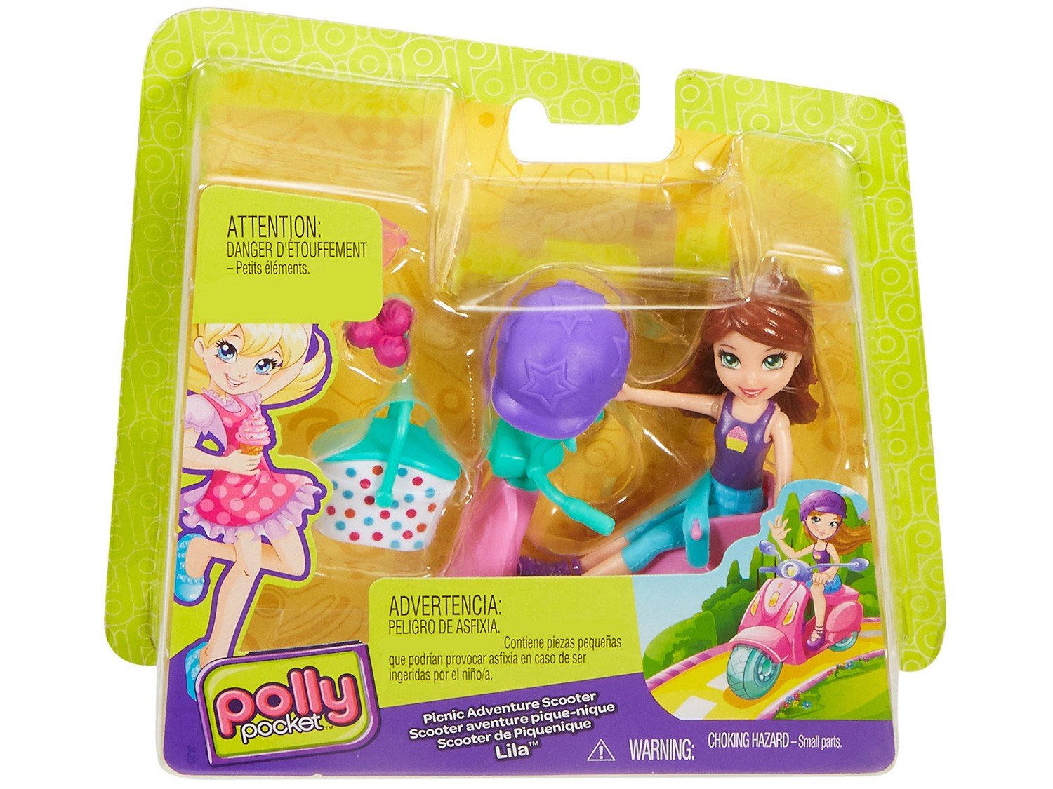 Boneca Polly Pocket Conjunto Scooter Com Acess Rios Mattel