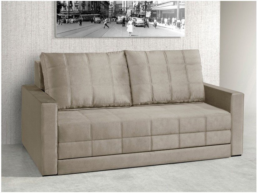 Sofá-Cama Casal 2 Lugares Suede Retrátil American Comfort Diva