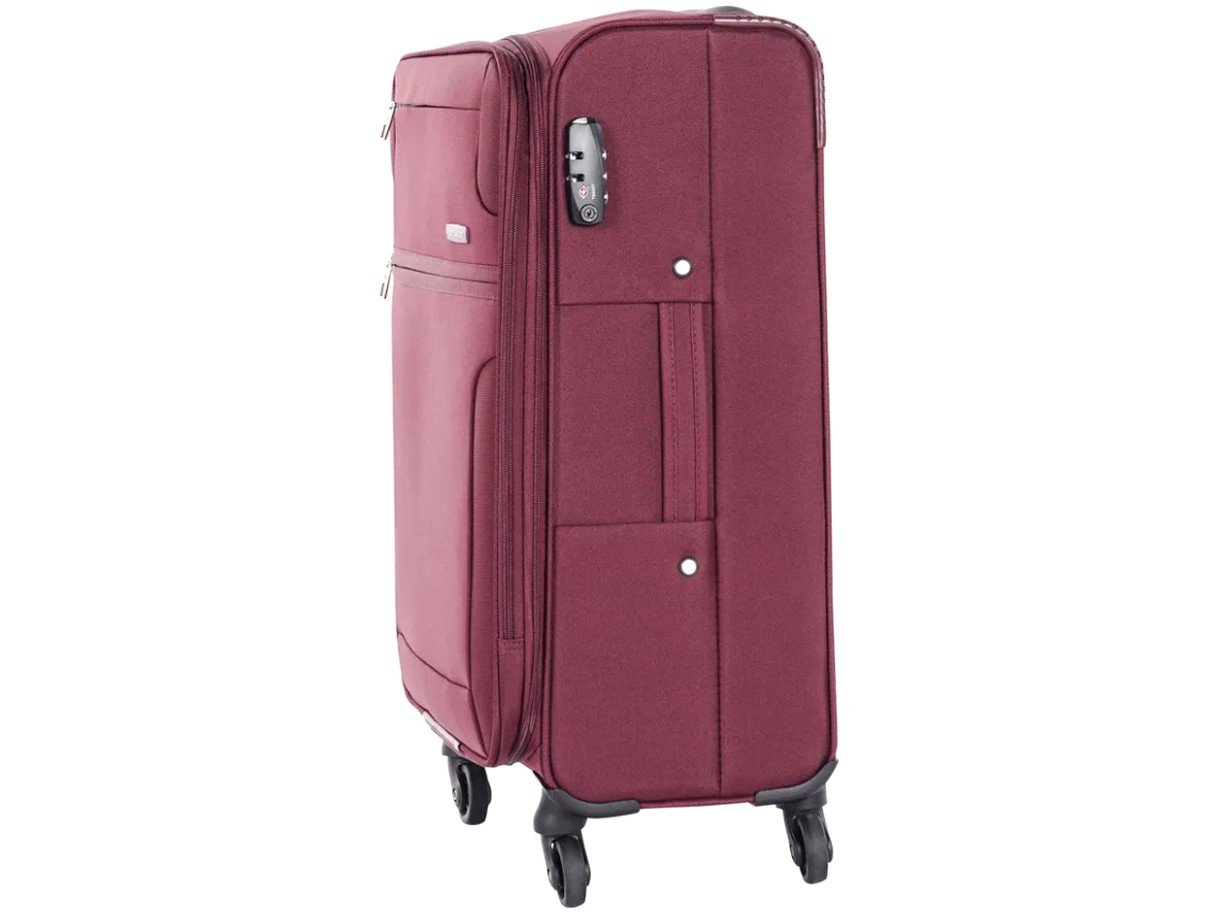 Mala De Bordo Samsonite Pequena Expansiva Soft Spin Air Vinho