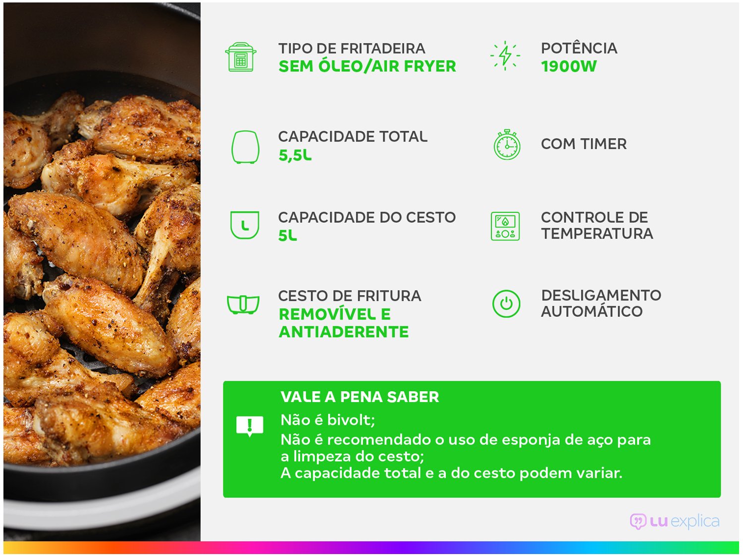 Fritadeira Elétrica Sem óleoair Fryer Mondial Af 55 I 55l