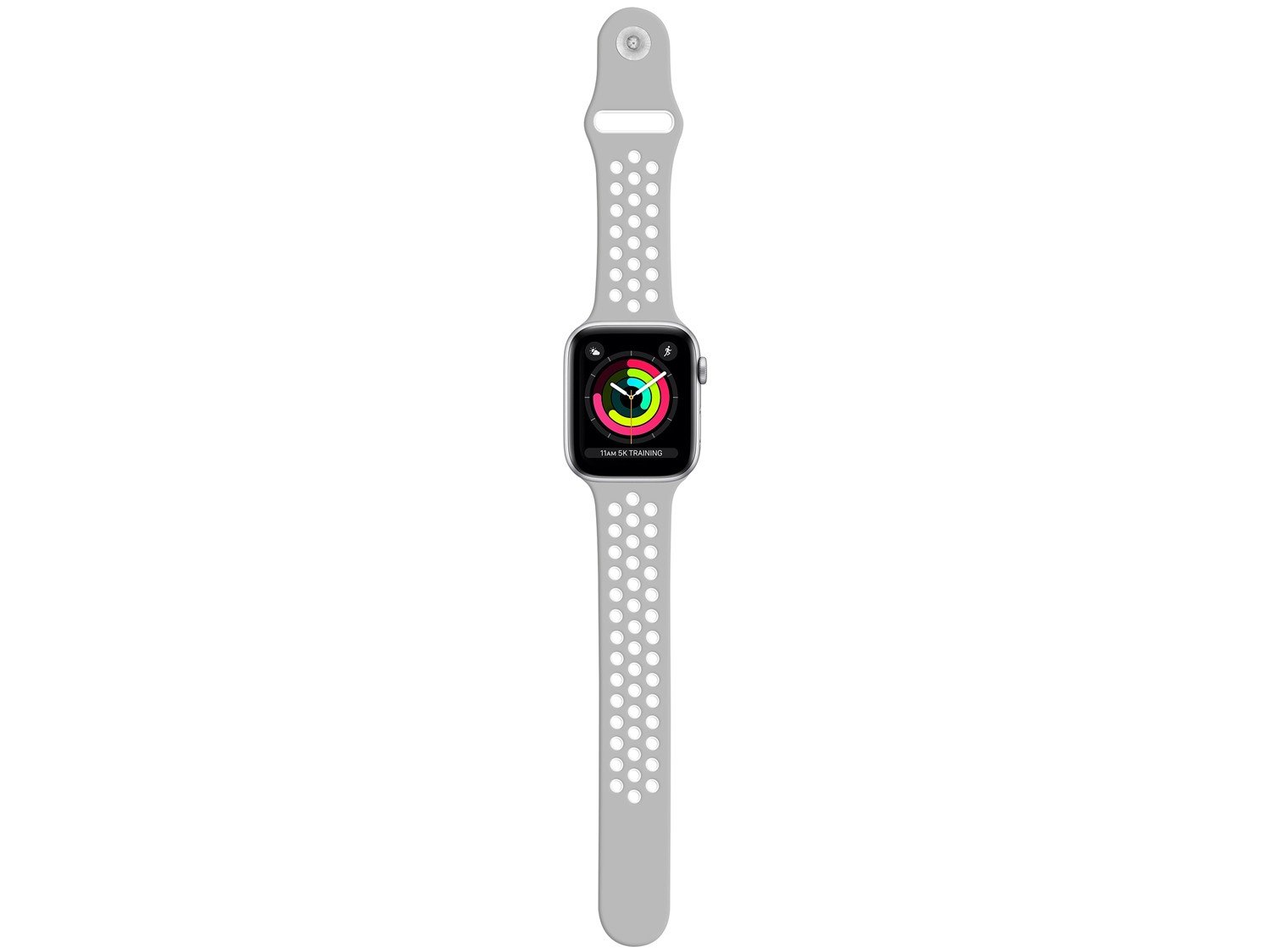 Pulseira Apple Watch Sport Geonav 38/40mm - Silicone Cinza e Branco