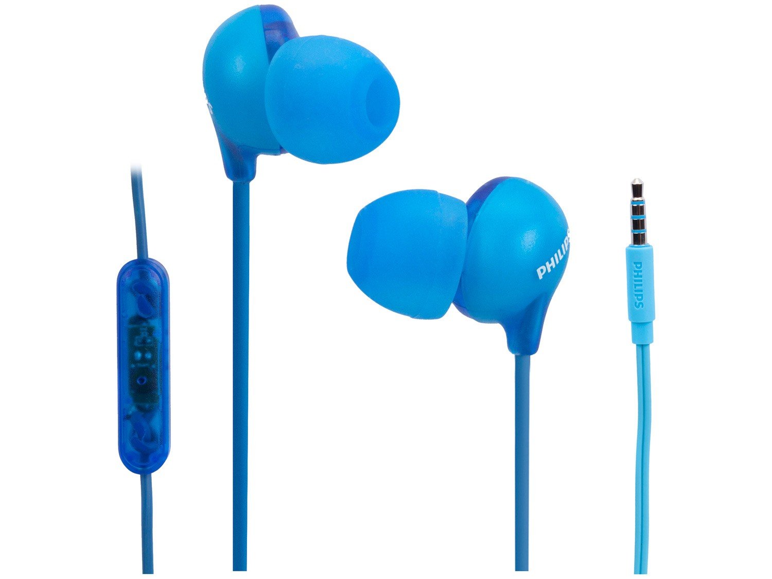 Fone de Ouvido Philips Upbeat SHE2405BL/00 - Intra-auricular com Microfone Azul