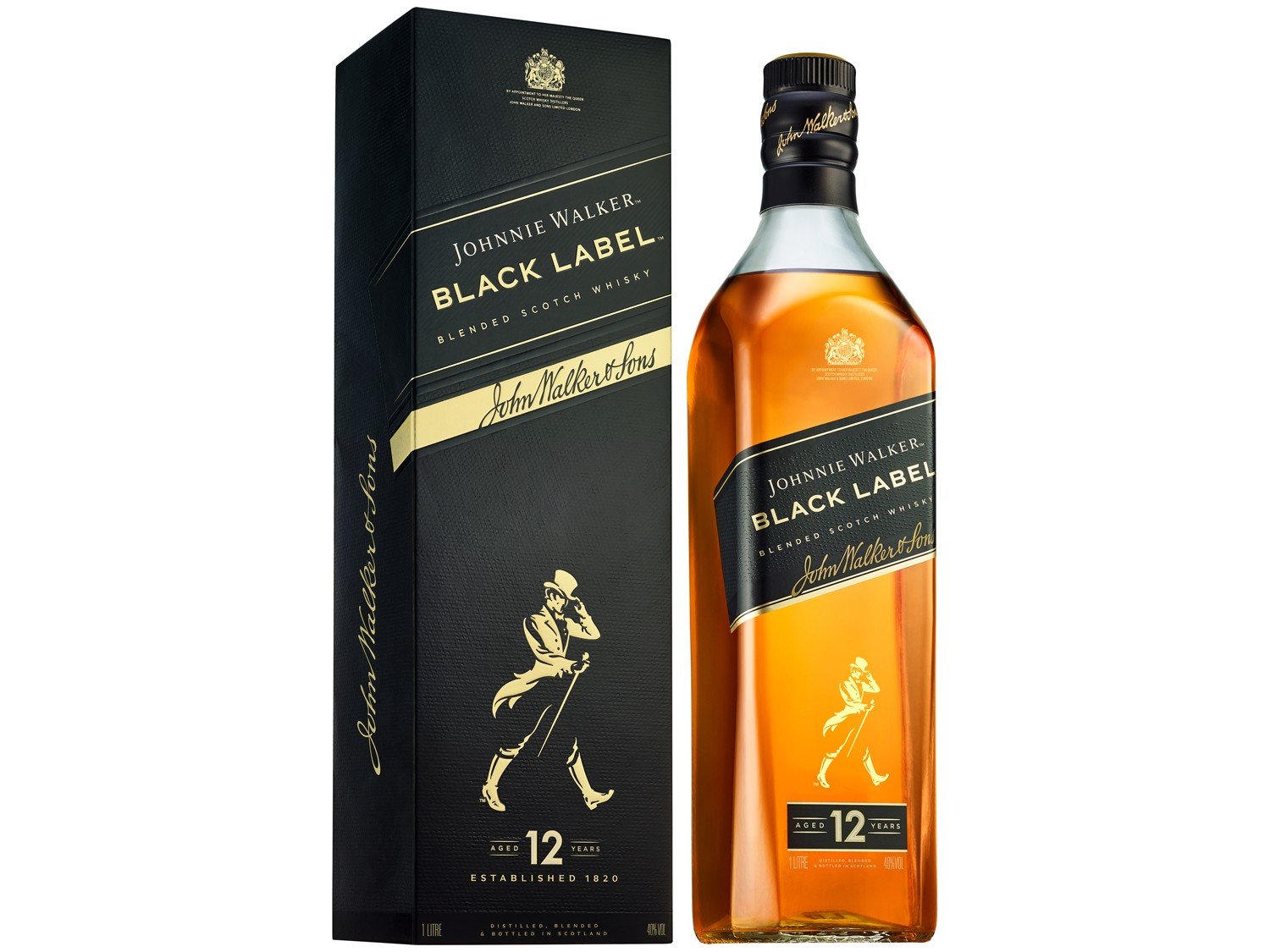 Whisky Johnnie Walker Black Label EscocÃªs 12 anos - 1L - 3
