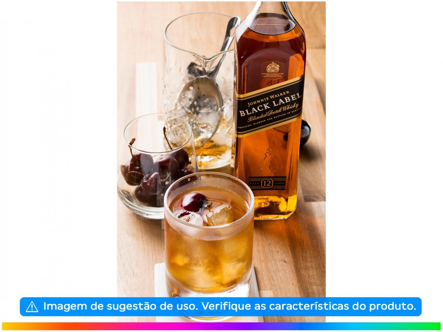 Whisky Johnnie Walker Black Label EscocÃªs 12 anos - 1L - 4