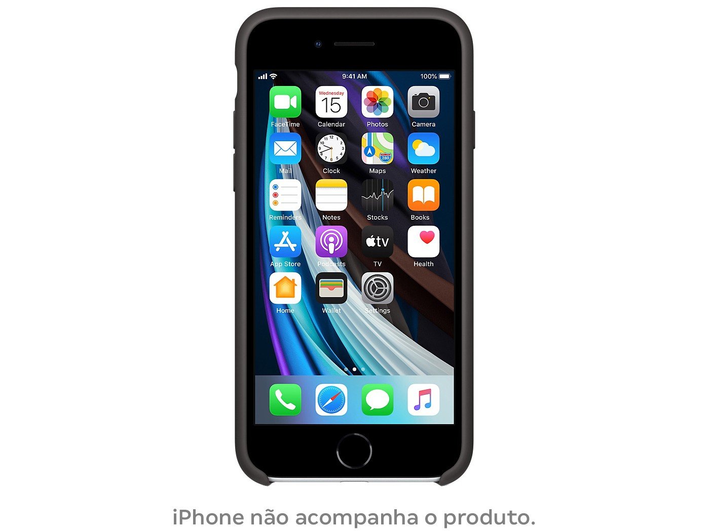 Capinha de Celular Silicone iPhone SE Apple - MXYH2ZM/A Preto - 3