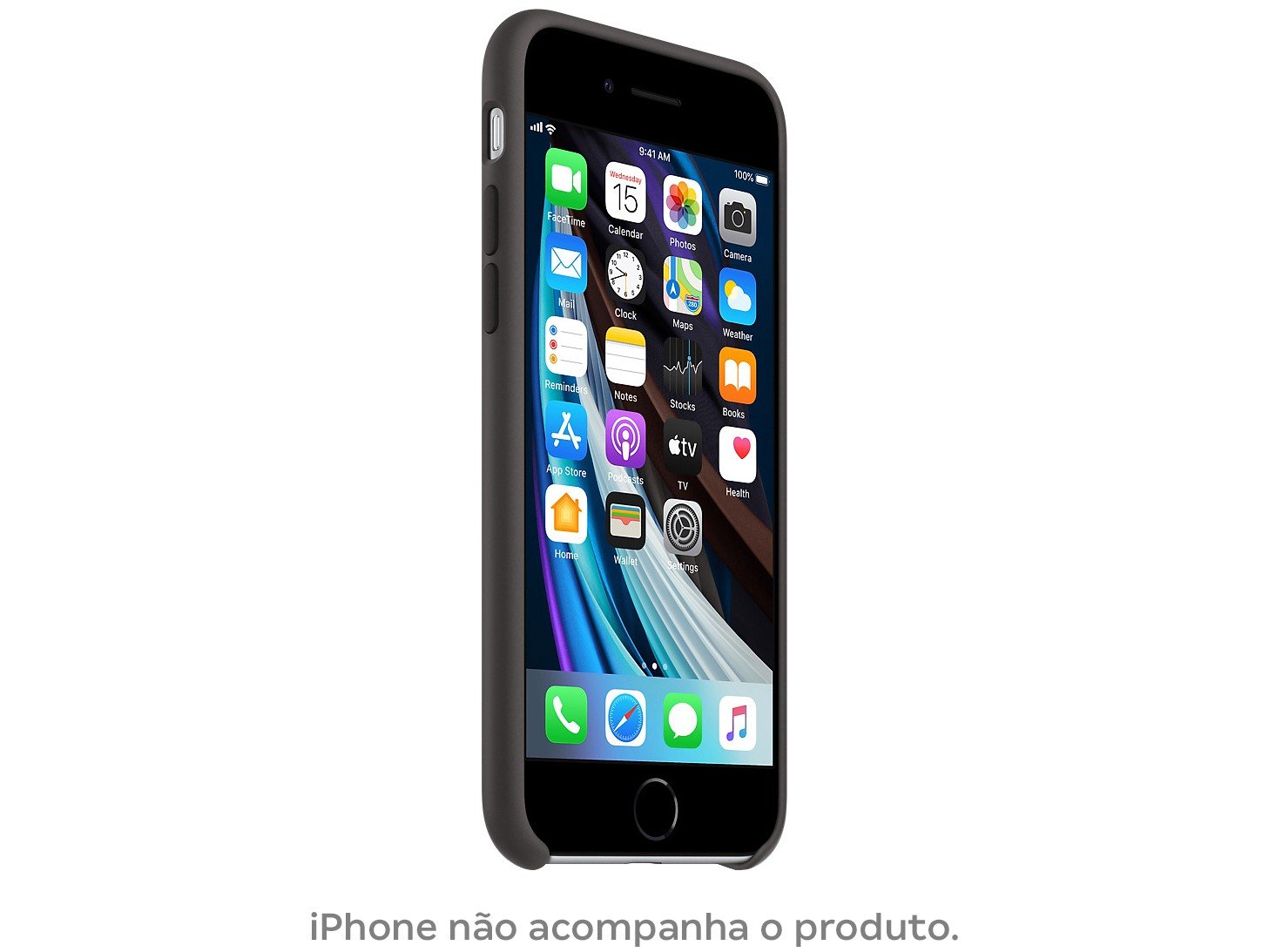 Capinha de Celular Silicone iPhone SE Apple - MXYH2ZM/A Preto - 4