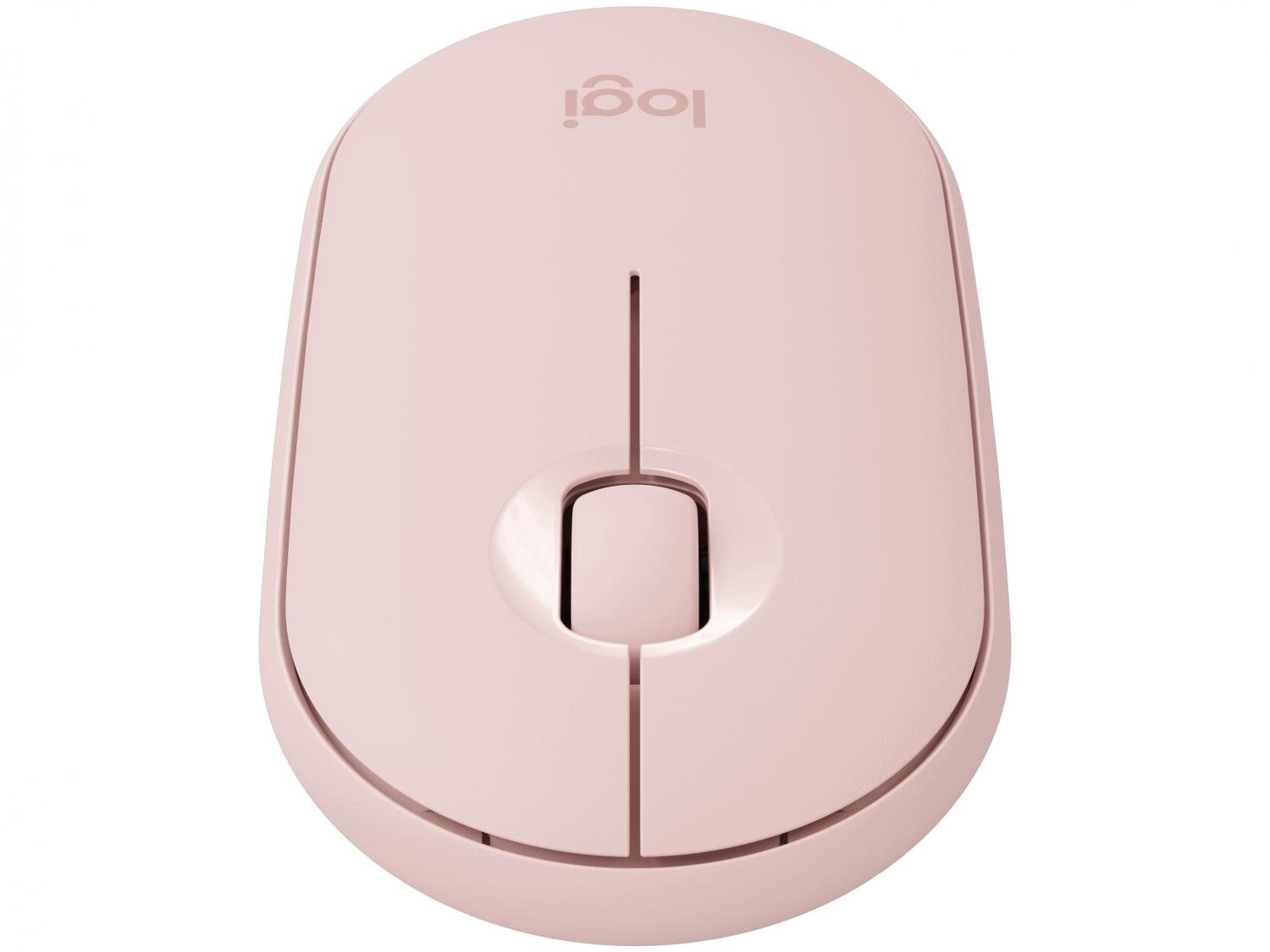 Mouse sem Fio Logitech Laser 1000DPI 3 Botões - Pebble M350 Rose - 3