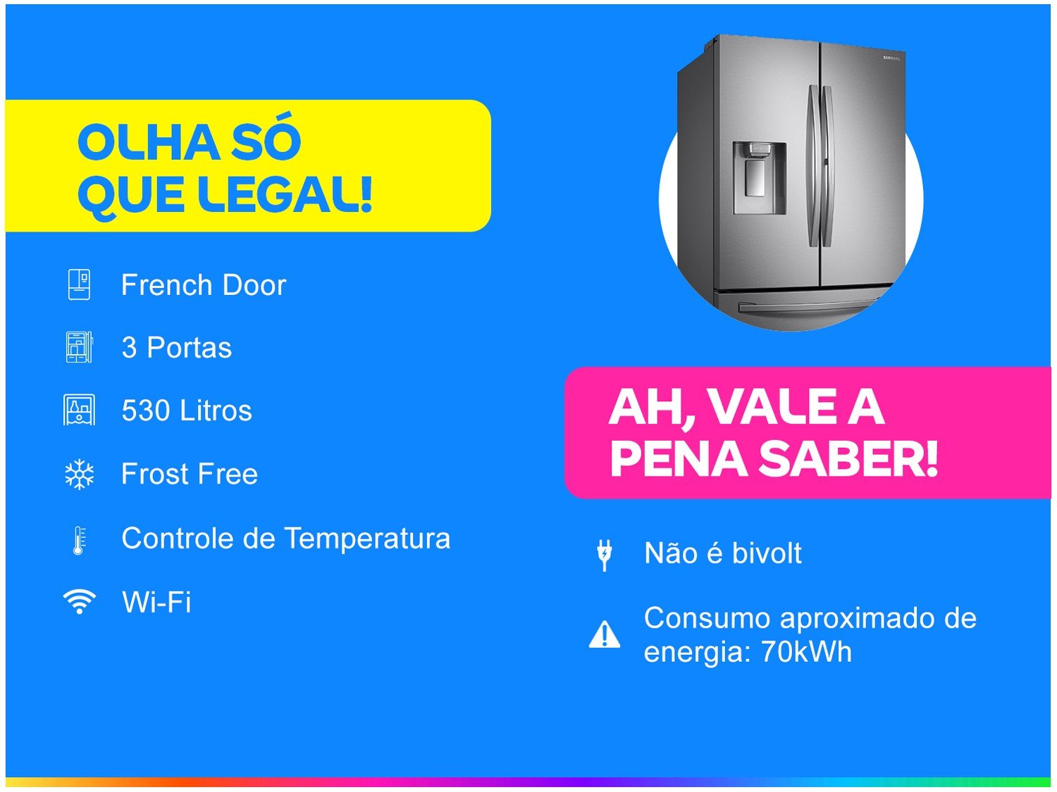 Refrigerador Samsung Inverter French Door RF23R6301SR/AZ com Twin Cooling Plus e SmartThings (Wi-Fi) Inox - 530L - 220v - 1