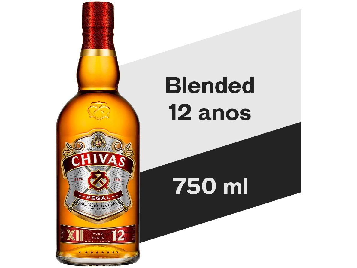 Whisky Escocês Chivas Regal 12 anos 750ml - 1