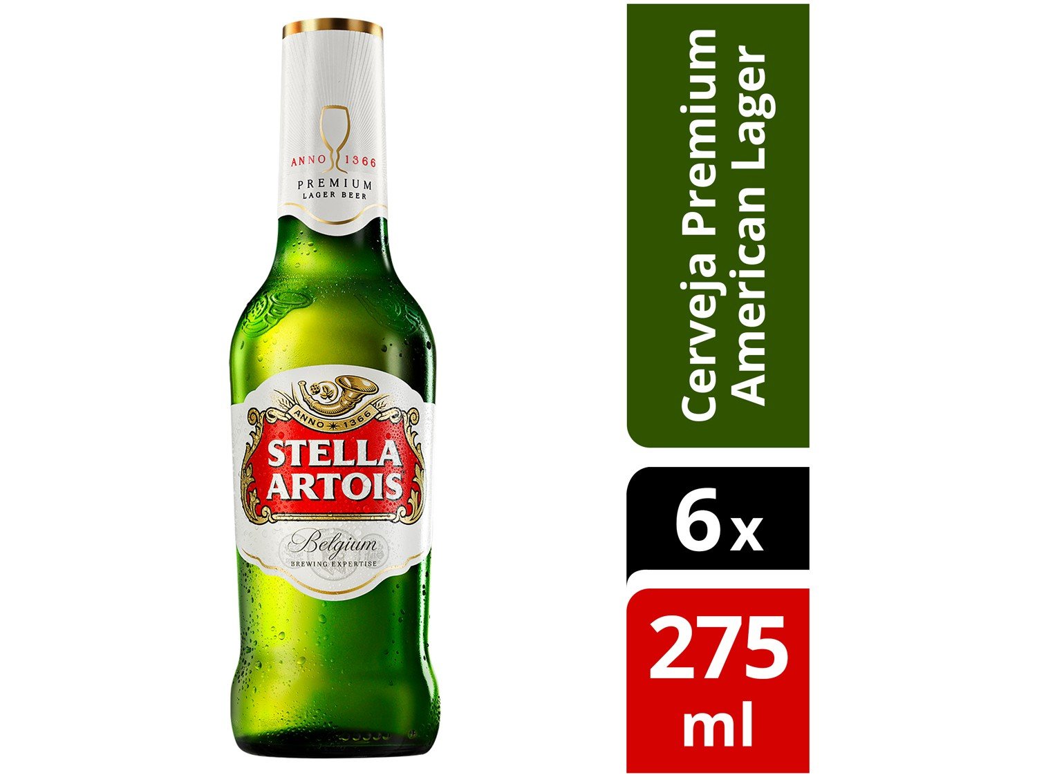 Cerveja Stella Artois Lager 6 Unidades - 275ml - 1