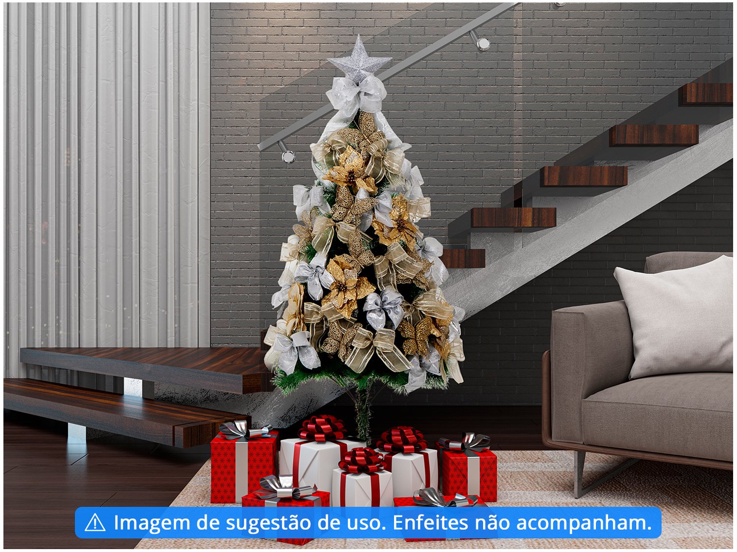 Ãrvore de Natal 150cm Verde 138 Galhos - Casambiente NATAL014 - 1