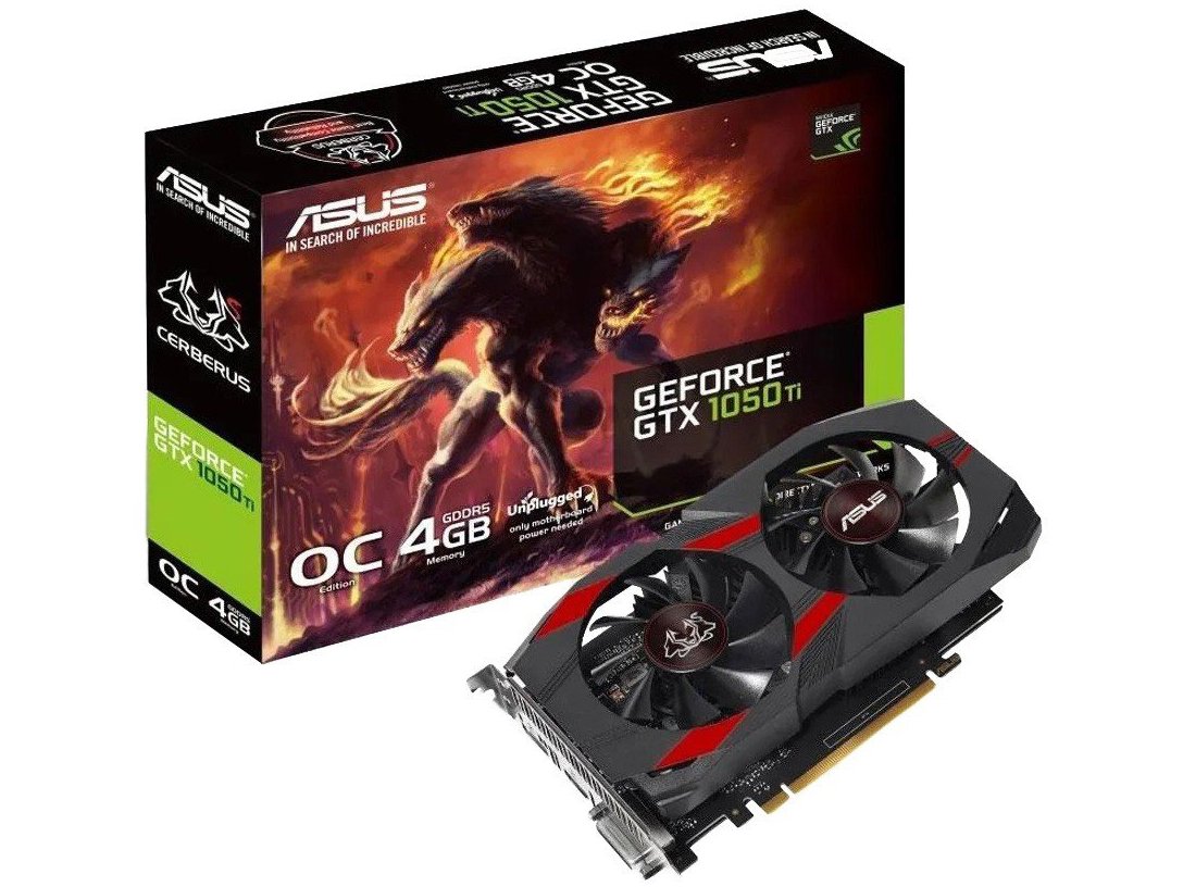 Placa de Vídeo Asus GeForce GTX 1050 TI - 4GB GDDR5 128 bits Cerberus