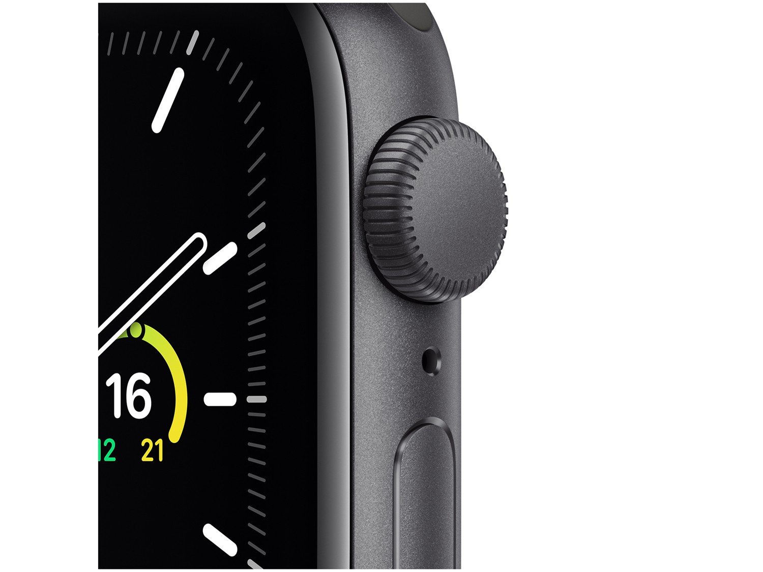 Apple Watch SE GPS, 40mm, Caixa Cinza Espacial de Alumínio com Pulseira Esportiva Preta - 1
