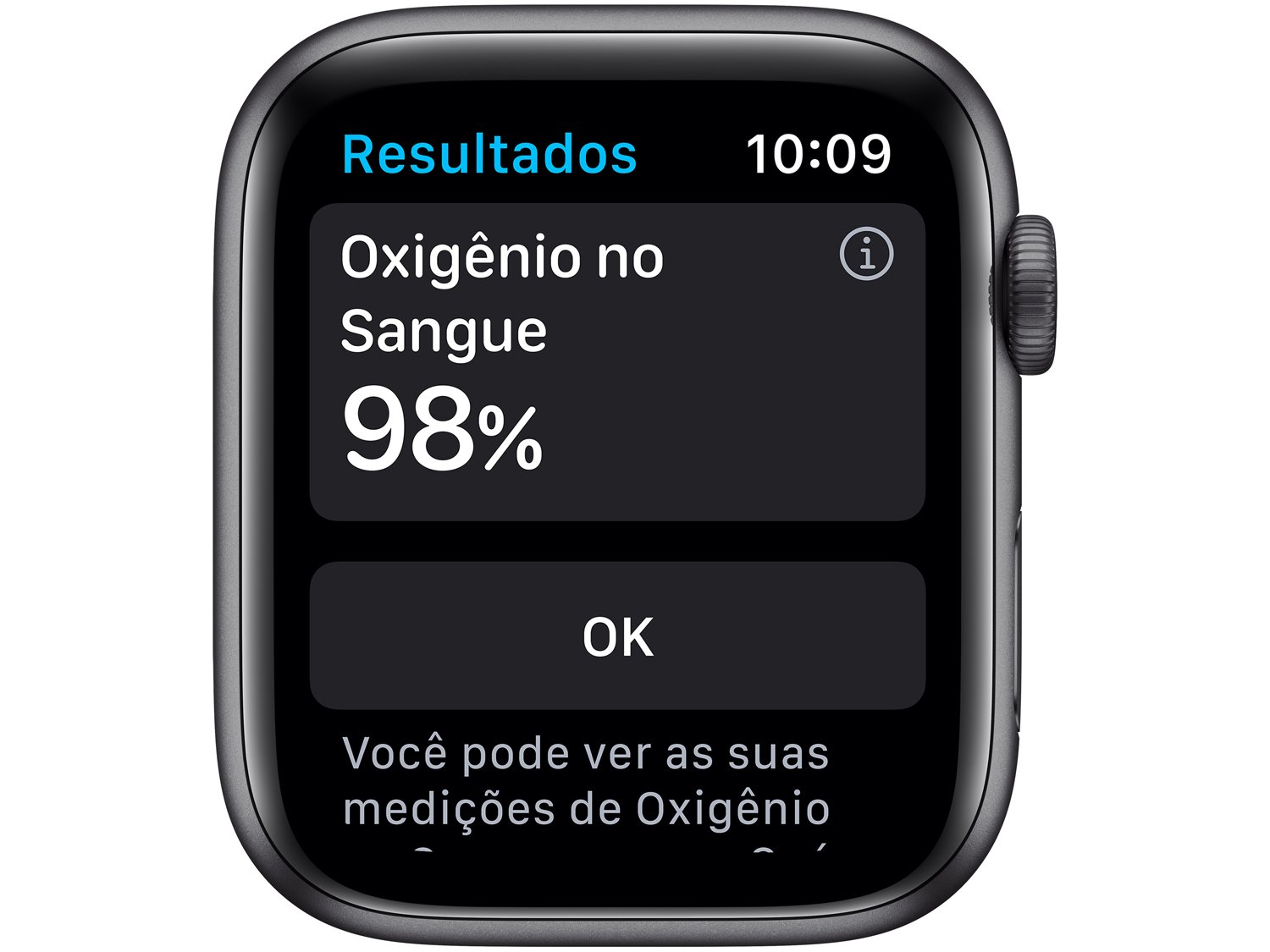 APPLE WATCH SE 44mm GPS - CAIXA CINZA ESPACIAL E PULSEIRA ESPORTIVA PRETA