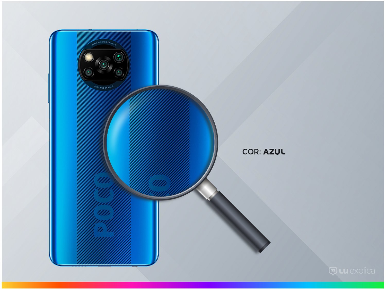 Smartphone Xiaomi Poco X3 Azul 128GB, Tela de 6,67", 6GB de RAM, Câmera Traseira Quádrupla, Android 10 e Processador Octa-Core - 2