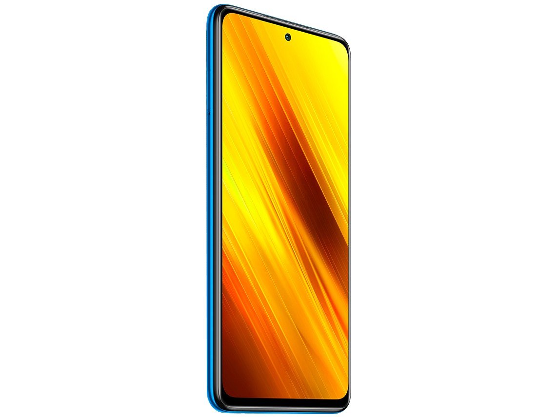 Smartphone Xiaomi Poco X3 Azul 128GB, Tela de 6,67", 6GB de RAM, Câmera Traseira Quádrupla, Android 10 e Processador Octa-Core - 3
