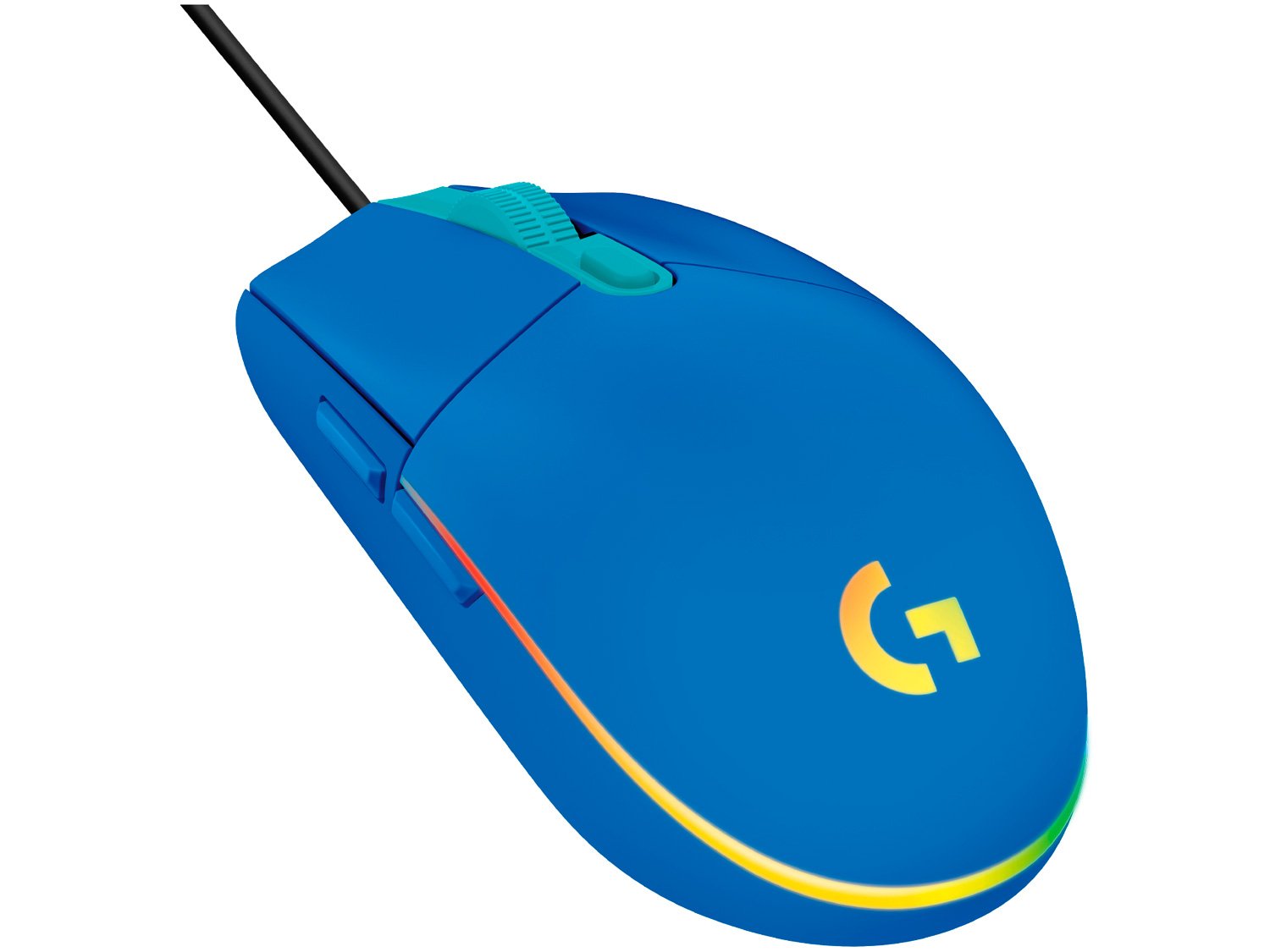 Mouse Gamer Logitech G Óptico 8000DPI 6 Botões - G203 Lightsync Azul