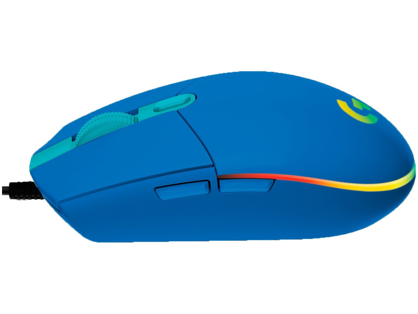 Mouse Gamer Logitech G Óptico 8000DPI 6 Botões - G203 Lightsync Azul - 3