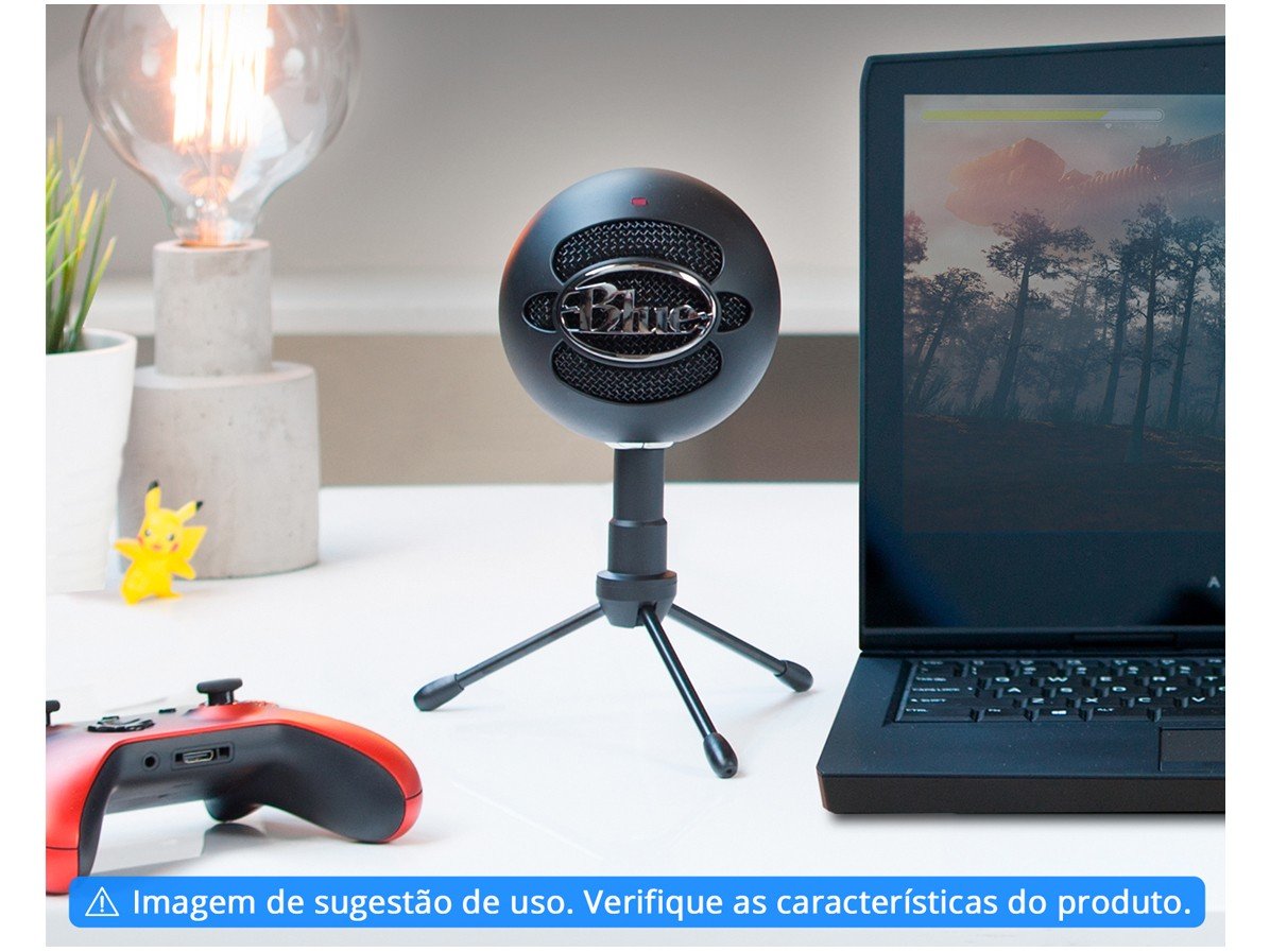 Microfone Condensador Streaming Blue - Snowball Ice USB com Tripé - 2