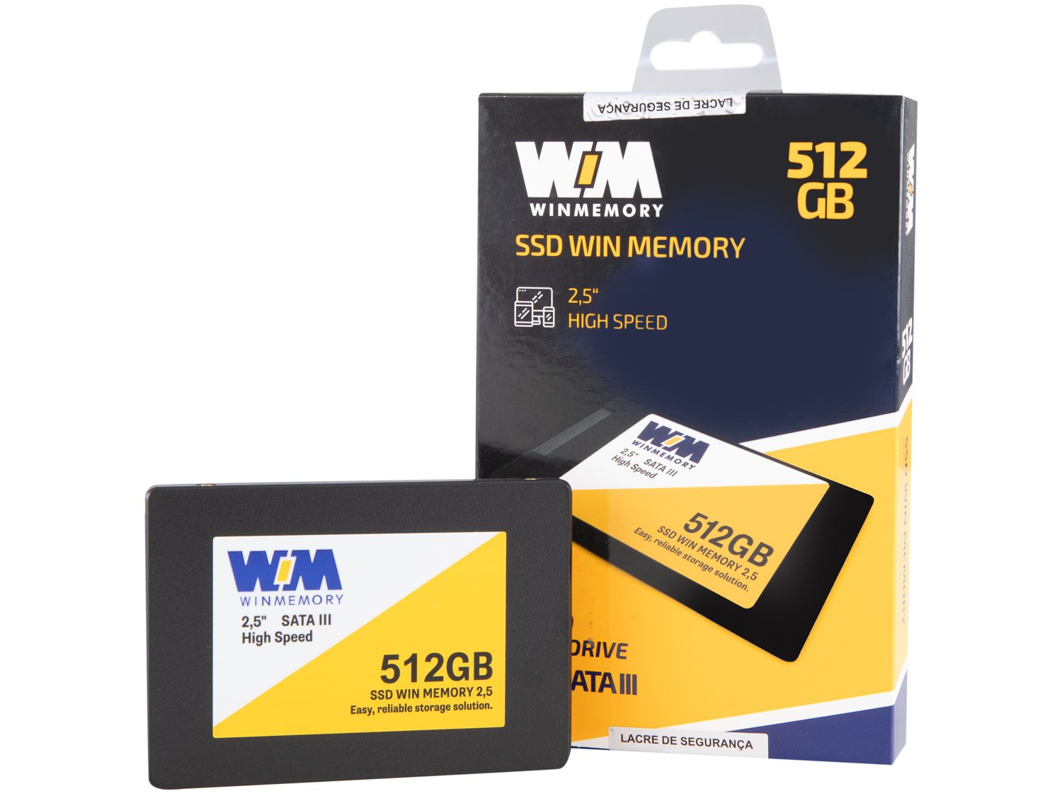 SSD 512GB WIN MEMORY SATA 2,5° Leitura 560MB/s - Gravação 540MB/s SWR512G